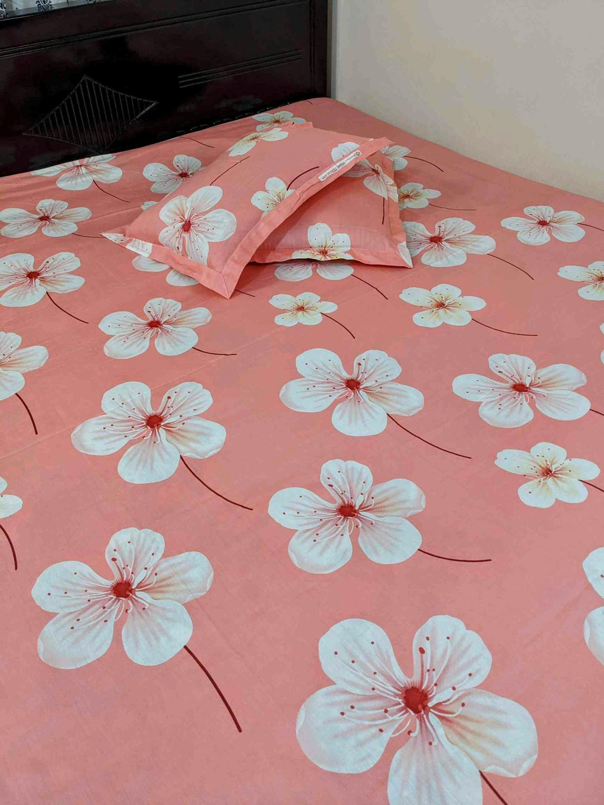 100% Cotton Fabric Premium  Bedsheet  (৩ পিসের সেট)