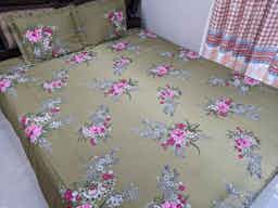 100%Twill cotton premium quality	(Matches any bed)  (৩ পিসের সেট)